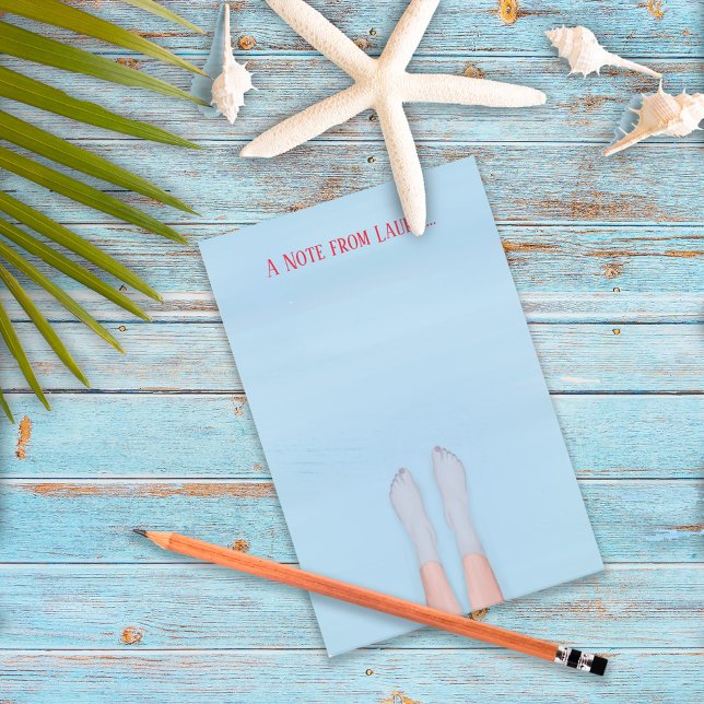 Bloco De Notas Rapariga de Praia Personalizada da Cabina do Ocean (Criador carregado)