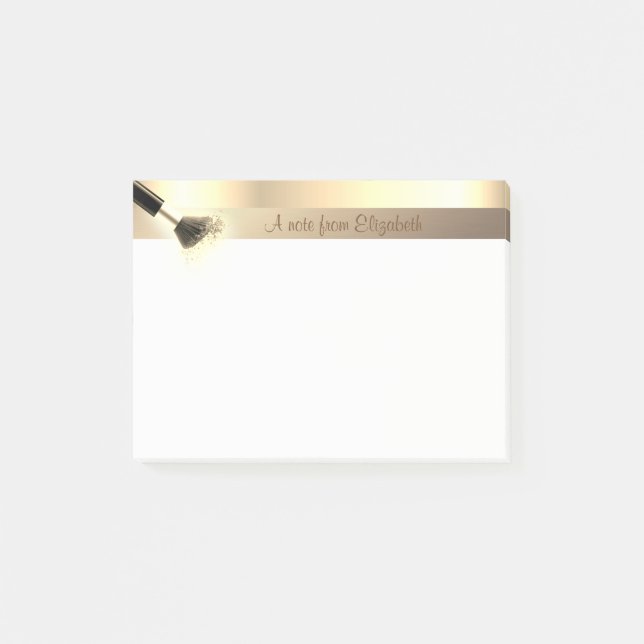 Bloco De Notas Rapariga Moderna Elegante,Pincel Makeup - Personal (Frente)