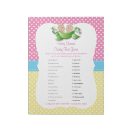 Bloco De Notas Raparigas Gêmeas - Duas Ervilhas Num Jogo De Doces