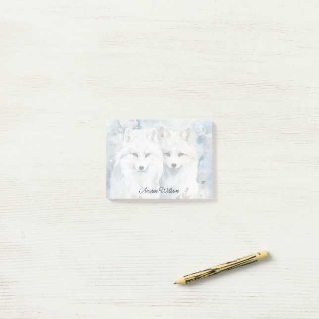 Bloco De Notas Raposa Ártica (Na mesa)