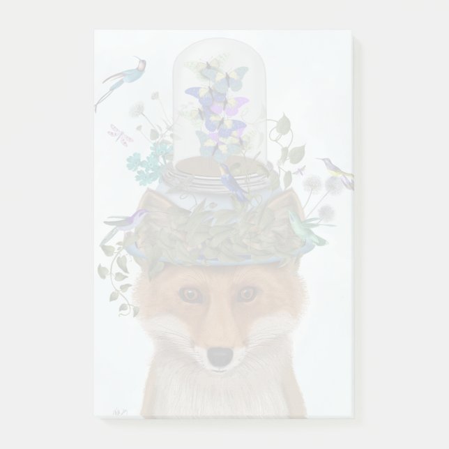 Bloco De Notas Raposa com Jato de Bela Borboleta (Frente)