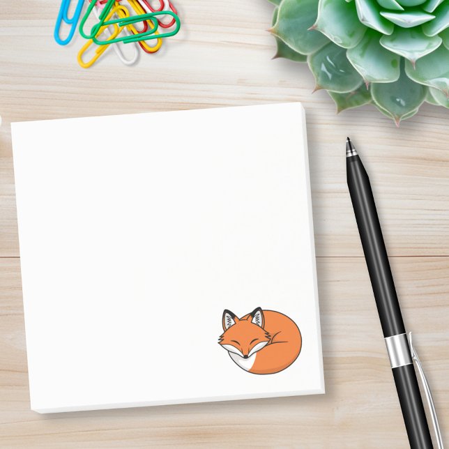 Bloco De Notas Raposa de desenho animado dormindo (Criador carregado)