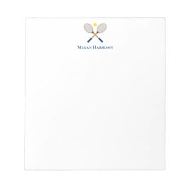 Bloco De Notas Raquetas de Tênis cruzadas