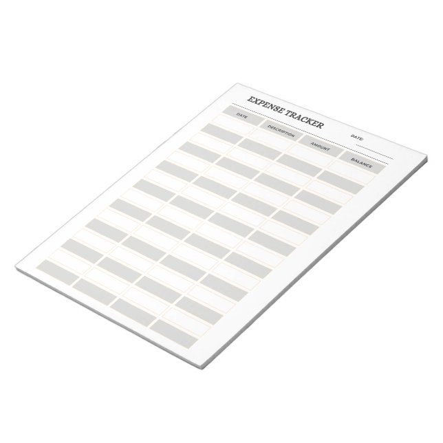 Bloco De Notas Rastreador de Despesas (Inclinado)