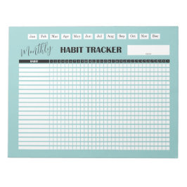 Bloco De Notas Rastreador de Hábitos Mensal 