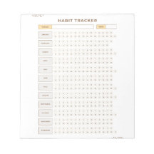 Rastreador de Hábitos Minimalista Design em Grade 