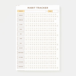 Bloco De Notas Rastreador de Hábitos Minimalista Design em Grade