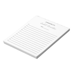 Bloco De Notas Rastreador De Hábitos Simples Elegante Preto E Bra