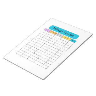Bloco De Notas Rastreador de Quilometragem Imprimível Registro