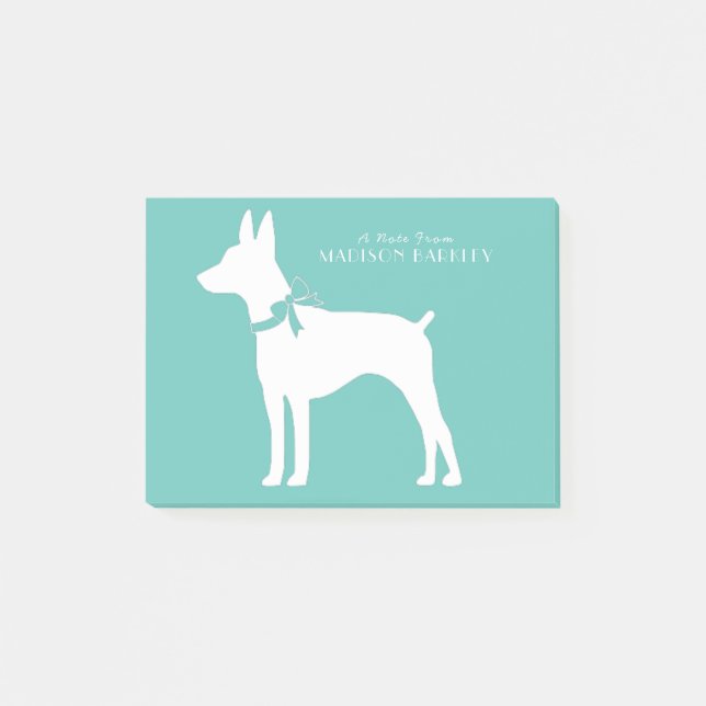 Bloco De Notas Rat Terrier Dog Puppy (Frente)