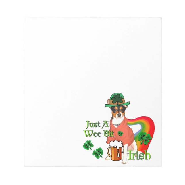 Bloco De Notas Rat Terrier St Patricks (Frente)