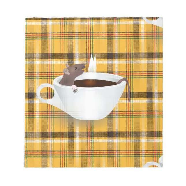 Bloco De Notas rato de café (Frente)