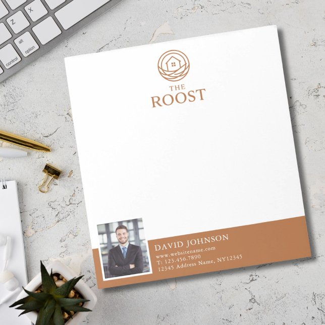 Bloco De Notas Real Estate Agent Modern Professional Photo Logo (Real Estate Agent Modern Professional Photo Logo Notepad)