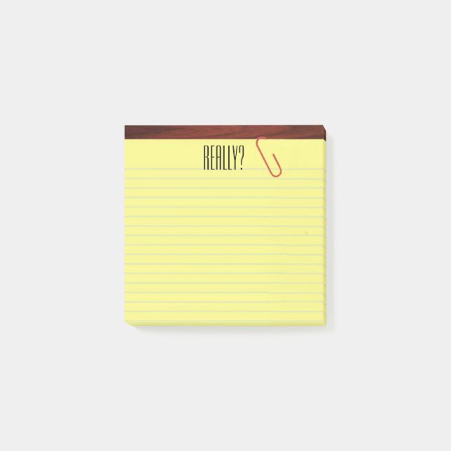 Bloco De Notas "Realmente?" Almofada legal no Desktop 3X3 (Frente)