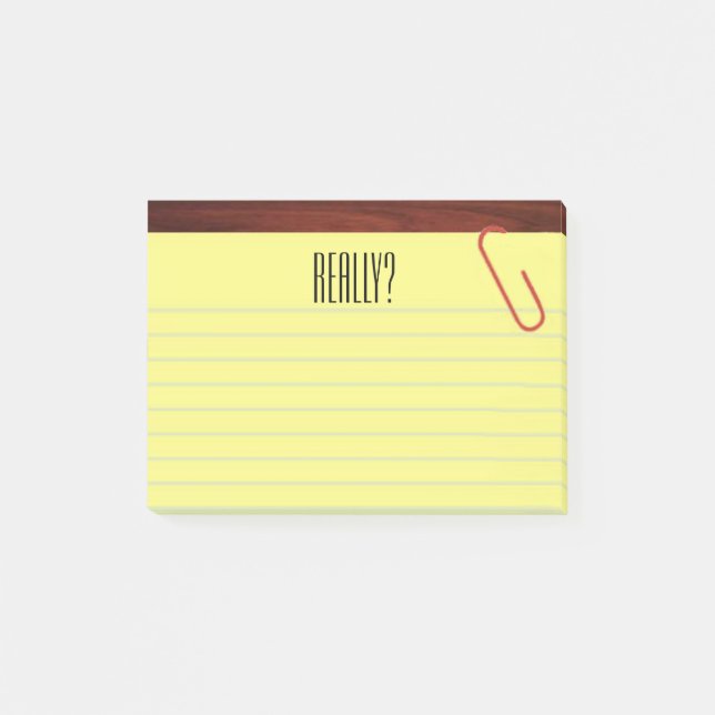 Bloco De Notas "Realmente?" Almofada legal no Desktop 4X3 (Frente)