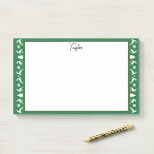 Bloco De Notas Rebeldes Elegantes Snowflakes Fir Trees
