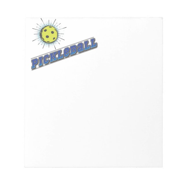 Bloco De Notas Rebentamento de Estrela de Pickle Ball (Frente)