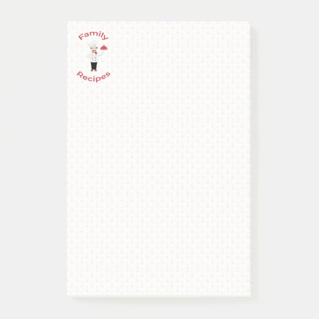 Bloco De Notas Receita da família Chef (Frente)