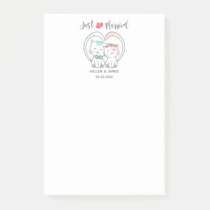 Bloco De Notas Recem casados Cat Wedding