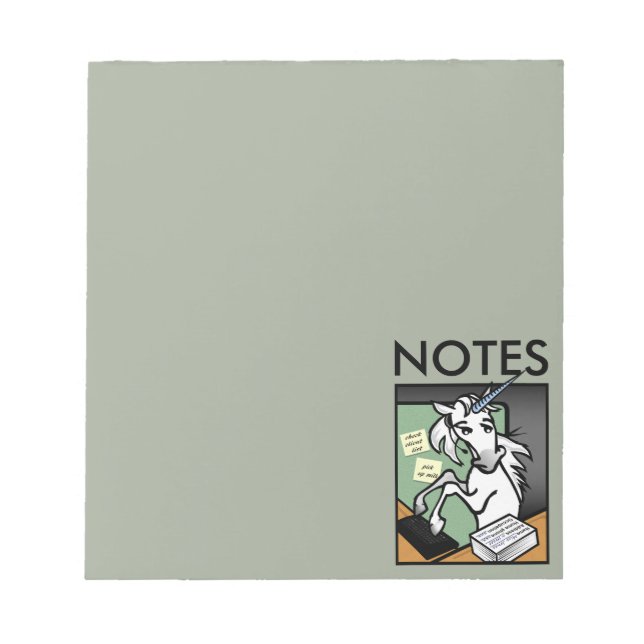 BLOCO DE NOTAS RECEPCIONISTA CLERICAL UNICORN NOTEPAD (Frente)
