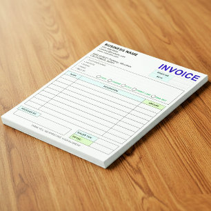 Bloco De Notas Recibo de Nota Fiscal de Venda Nome da Empresa /