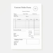 Recibo de Venda de Encomenda Personalizado para Pe