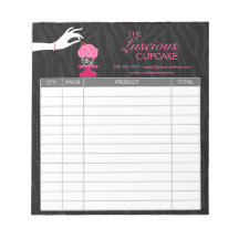 Recibos da padaria de Cupcake Zebra Whimsical