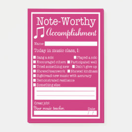Bloco De Notas Reconhecimento de Estudantes de Classe de Música