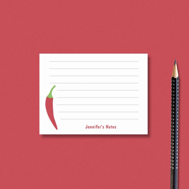 Bloco De Notas Red Chili Pepper (Red Chili Pepper Post-it Notes)