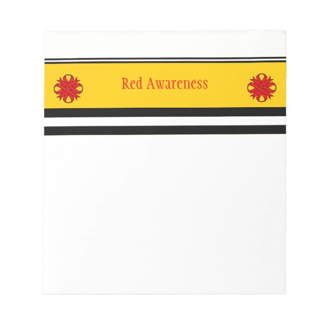 Bloco De Notas Red Clover Ribbon por Kenneth Yoncich (Frente)