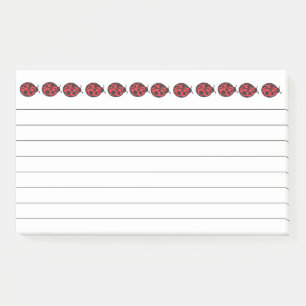 Bloco De Notas Red Ladybug Posta Notas