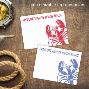 Bloco De Notas Red Lobster Family Beach House Maine New England