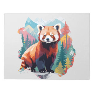 Bloco De Notas Red Panda Vetor Art Animal Na Natureza Majestosa