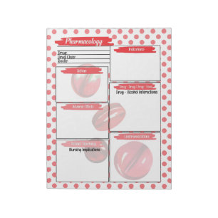Bloco De Notas Red Pill Healthcare Study Pharmacology Modelo