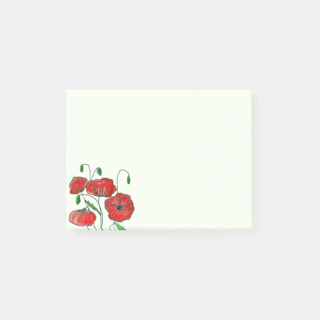 Bloco De Notas Red Poppy Art (Frente)