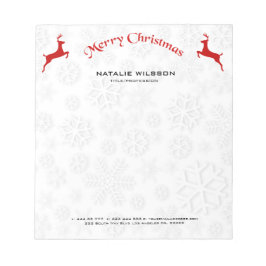 Bloco De Notas Red Reindeer