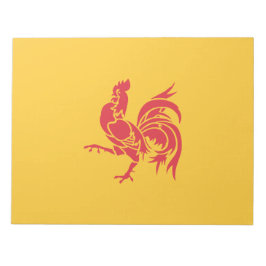 Bloco De Notas Red Rooster (Bandeira da Valônia)