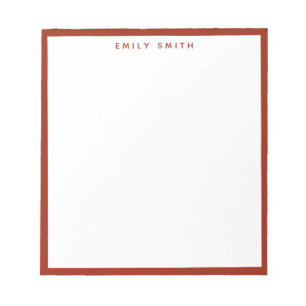 Bloco De Notas Red Simple Modern