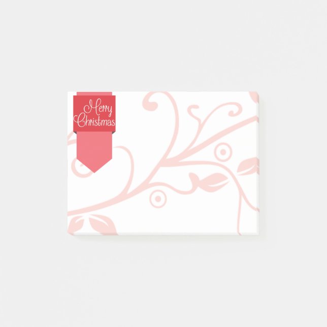 Bloco De Notas Red Tab e Flourish Felry Notas Postes de Natal (Frente)