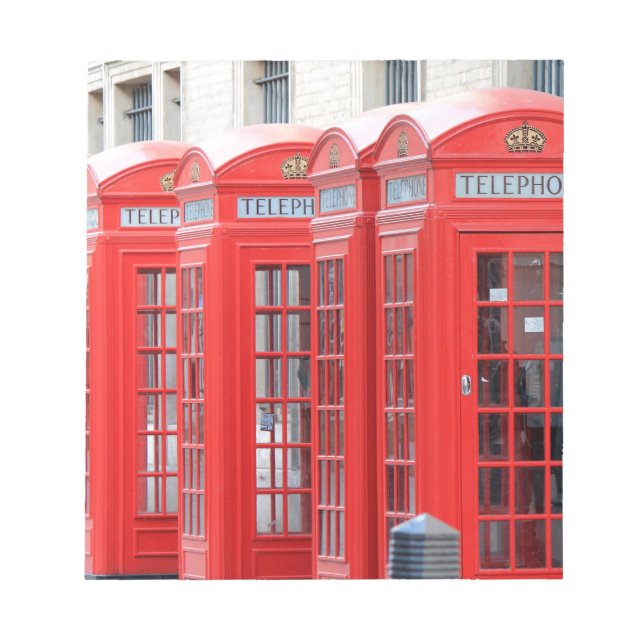 Bloco De Notas Red Telephone Booths of London (Frente)