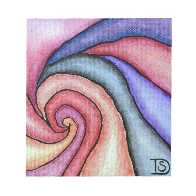 Bloco De Notas Redemoinho de Aquarela (Frente)