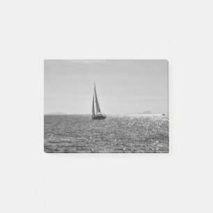 Bloco De Notas Refrigere a foto moderna do barco de vela no verã