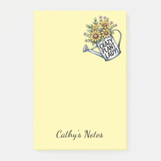 Bloco De Notas Regador Floral Amarelo Louca por Plantas