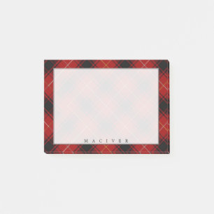 Bloco De Notas Regal Escocês Clan MacIver Tartan