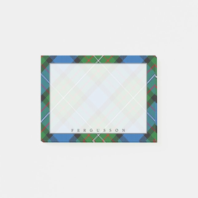 Bloco De Notas Regal Scottish Clan Fergusson Tartan (Frente)