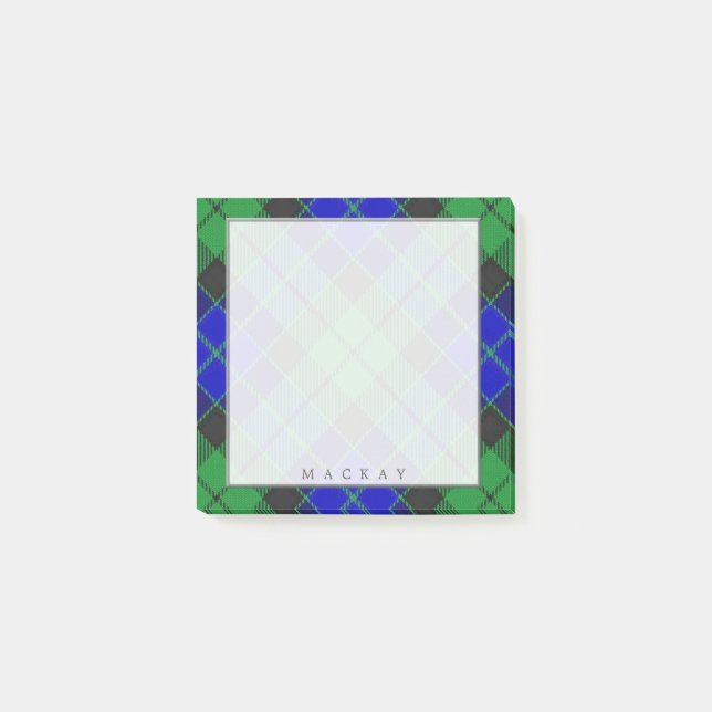 Bloco De Notas Regal Scottish Clan MacKay Tartan (Frente)