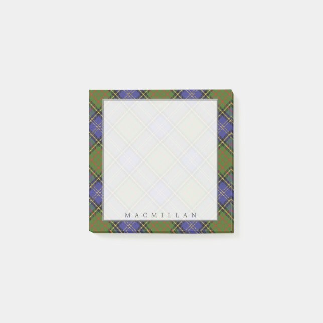 Bloco De Notas Regal Scottish Clan MacMillan Tartan (Frente)