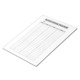 BLOCO DE NOTAS REGISTRADOR DE AÇÚCAR NO SANGUE