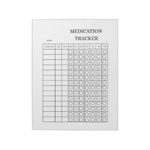 Bloco De Notas Registro de Controle de Medicamentos