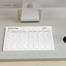 Bloco De Notas Registro de Visitantes de Negócios | Descolagem Pr